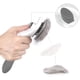 thumbnail image 3 of QPENWEI Gris Brosse pour Chien/Chat Brosse de Toilettage Autonettoyante pour Animaux Toilettage et élimination du sous-Poil Brosse pour Animaux Enlever 95% des Poils Morts, 3 of 4