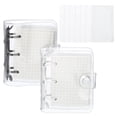 thumbnail image 1 of REGALWOVEN Clear 3 Ring Binder Cover, 2 Pack Notebook Binder Mini Loose Leaf Folder, Black White, 1 of 6