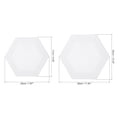thumbnail image 2 of Uxcell Paint Canvases for Painting, 2 Pack 8x7/12x10 Inch Hexagon Wood Frame Stretched Blank Art Board Panels White, 2 of 5