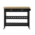 thumbnail image 6 of Convenience Concepts American Heritage 3 Tier Butcher Block Kitchen Cart with Drawers, Multiple Finishes, 6 of 11