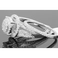 thumbnail image 3 of 10K WHITE GOLD 1.25 CARAT WOMENS REAL DIAMOND ENGAGEMENT RING WEDDING BAND SET, 3 of 6
