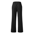 thumbnail image 4 of Women Pants Womens Wide Leg Pants Womens Casual Solid High Waisted Loose Wide Leg Cozy Pants Comfy Straight Leg Trousers Lounge Pants With Pockets, 4 of 6