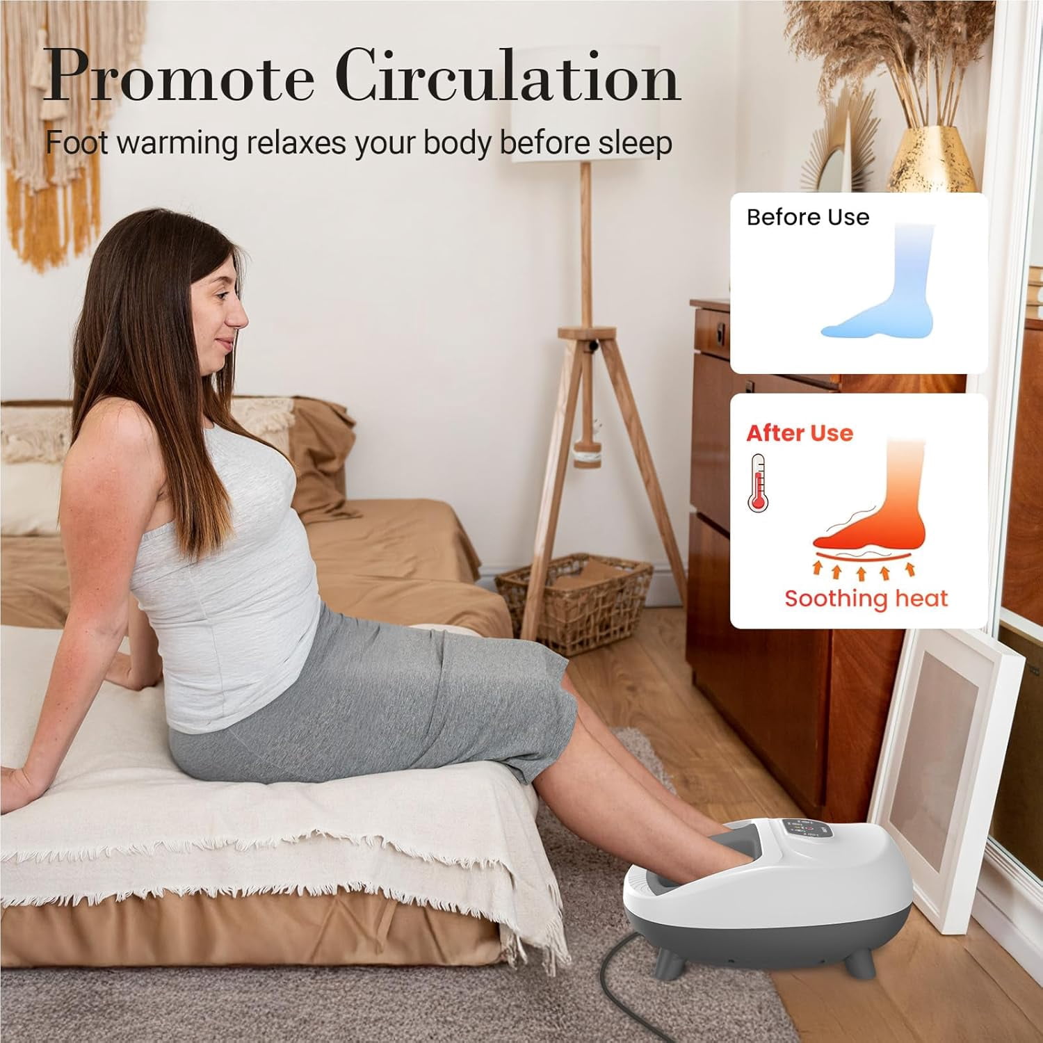 Cupilo Shiatsu Foot Massager, Upgraded Full Feet Massager with Remote Control, 3 Heating, 3 Compression, 3 Deep Kneading & Timer for Plantar Fasciitis, Neuropathy, Gifts for Women Men, Fits Up to 14"