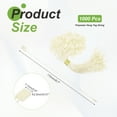 thumbnail image 2 of Uxcell 1000pcs Polyester Hang Tag String (6.7") - Plastic Snap Lock Pin Loop Beige, 2 of 6