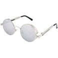 thumbnail image 1 of FEISEDY Lunettes de Soleil Rétro Gothiques Steampunk Monture Ronde en Métal Cercle Punk Inspiré Ombre Hommes B1857, 1 of 6
