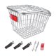 thumbnail image 5 of Cesta trasera para bicicleta, cesta para portaequipajes de bicicleta de alambre de hierro, portaequipajes portátil para bicicleta, cesta para biciclet Plata con tapa, 5 of 9