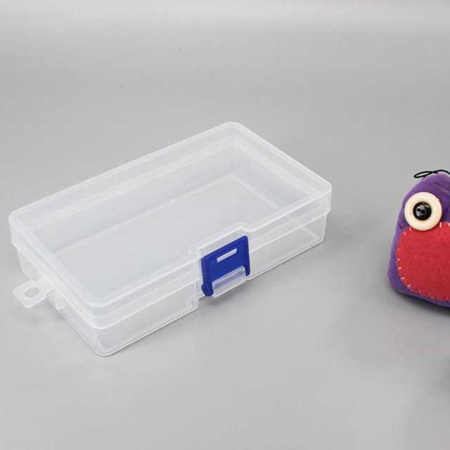 Organizador Caja de almacenamiento de plástico transparente pequeña Piezas de joyería Cajas funcionales (Azul Ehuebsd Libre de BPA
