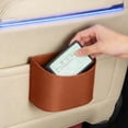 thumbnail image 5 of Leather Car Door Cup Holders Multifunctional Bin Storage Box Hanging Organizer with Clip-on Mounting for Easy Access to Drinks, Phones, and Small Items for Car Organization,Orange, 5 of 7