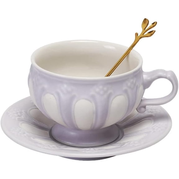 Tea Set, Vintage Ceramic Coffee Cup Saucer Pot Set European Afternoon Tea Set