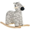 thumbnail image 2 of Qaba Rocking Horse, Kids Rocking Animal, Zebra Shaped Ride on Horse with Realistic Sound for Boys & Girls 2-4 Years, Black, 2 of 9