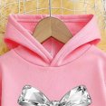 thumbnail image 5 of Toddler Baby Girls Fall Winter Sweatsuit Clothes Pullover Outfits Long Sleeve Hoodie Top and Long Denim Flare Pants Set 2t 3t 4t 5t 6t Hoodie Sets,5-6 Years,Pink, 5 of 9