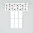 thumbnail image 2 of Ambesonne Sailboat Window Valance, Scandinavian Style Boat Illustration and Hand Drawn Waves, Curtain Valance for Kitchen Bedroom Decor with Rod Pocket, 54" X 18", Night Blue Pale Peach, 2 of 3