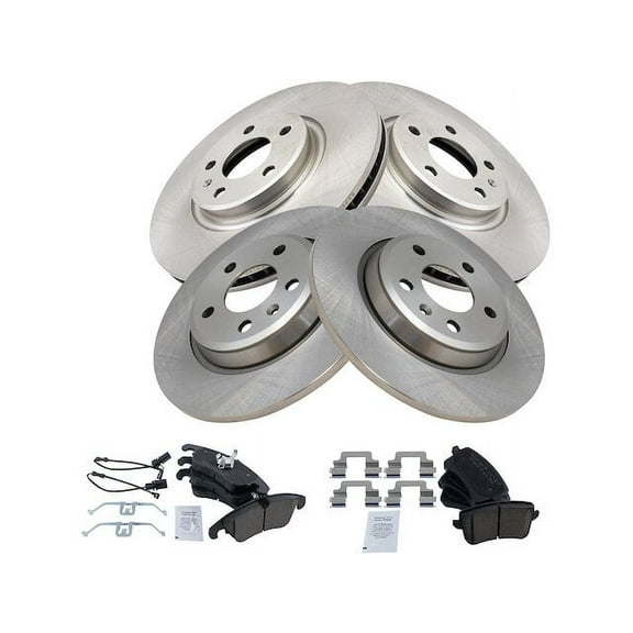 Front and Rear Brake Pad and Rotor Kit - Compatible with 2012 - 2016 Audi A4 Quattro 2013 2014 2015
