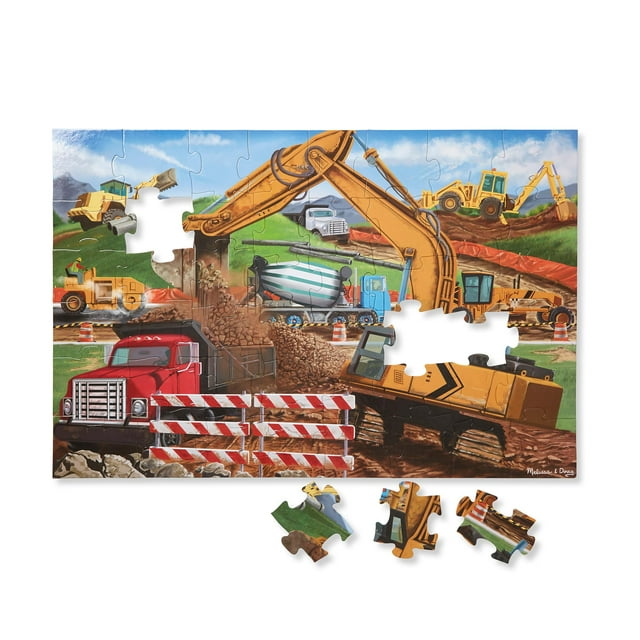 Puzzle Melissa & Doug Building Site Jumbo, 48 piezas