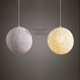 thumbnail image 3 of White Bamboo, Rattan And Ball Chandelier Individual Creativity Spherical Rattan Nest Lampshade, 3 of 8