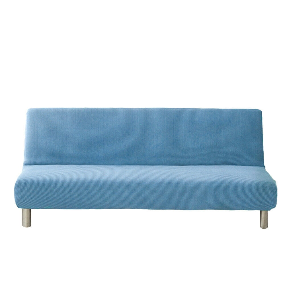 US Stretch Solid Color Futon Slipcover Full Or Queen Size Armless Sofa