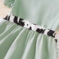 thumbnail image 4 of kpoplk Toddler Girl Clothes Baby Summer Outfits Daisy Print Sleeveless Smocked Camisole Linen Shorts 12 18 24 Month 3T 4T Size 6-12 Months,Green, 4 of 9
