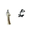 thumbnail image 1 of Figura africana de mujer tribal, estatua pensadora, escultura abstracta, figura de escritorio, de resina, ideal para regalar, decoración del hogar, la, 1 of 8