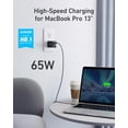 thumbnail image 6 of Anker USB-C Charger (65W, 3-Port, Foldable) + Anker USB-C to USB-C Cable (6 ft, 60W, 2-Pack), 6 of 6
