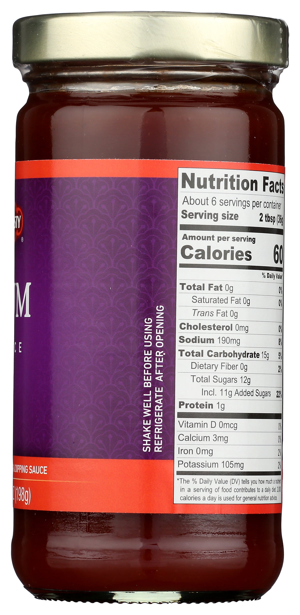 Pack of 6,  Dynasty Chinese Style Cooking & Dipping Plum Sauce, 7 oz