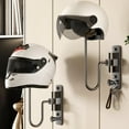 thumbnail image 3 of Callipe Wall Mount Motorcycle Helmet Rack 180 Degrees Rotation Heavy Duty Motorbike Bicycle Sports Helmet Display Holder Storage Hanger Stand, 3 of 8