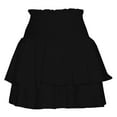 thumbnail image 4 of Fgnfyis Women's Summer Short Skirts High Waist Ruffle Hem Skirt Casual Mini Skirts Solid Color Versatile Skirts for Women Basic Black L, 4 of 7