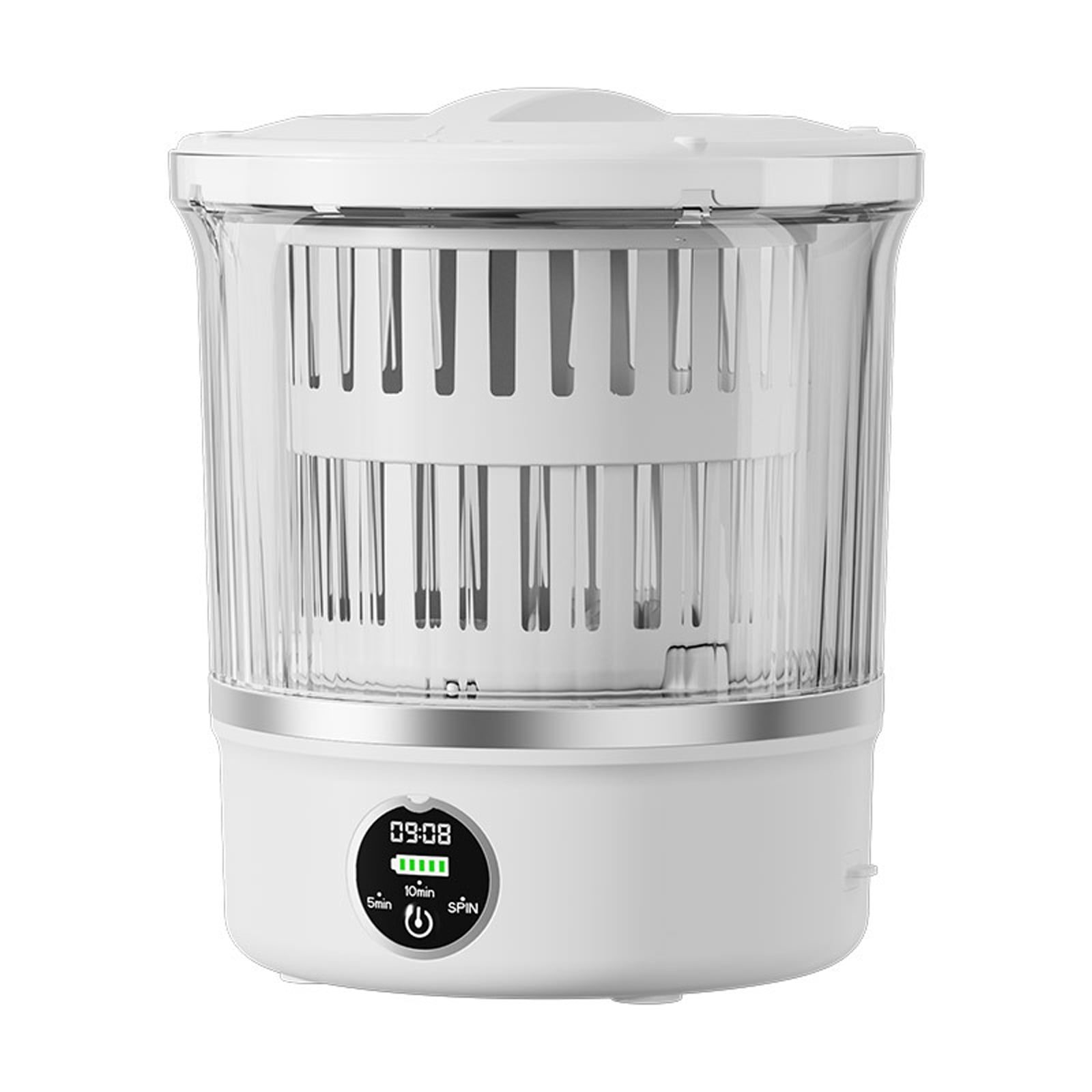 Portable Mini Washing Machine with Spin Dryer 6L Small Foldable Washer USB Rechargeable Ultrasonic Turbine Washer with Sterilization