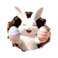thumbnail image 1 of pdqouc 11.81 Inch 3D Easter Bunny Wall Sticker, Funny Breakthrough Design, Cute Spring Decor for Bathroom, Home & Festival Scene, 1 of 9