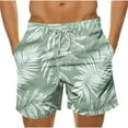 thumbnail image 5 of Axiiglly Beach Shorts for Men Plus Size Summer Shorts Casual Floral Printed Board Shorts Elastic Waist Vacation Swim Trunks Comfy Lightweight Hawaiian Shorts with Pockets, 5 of 5