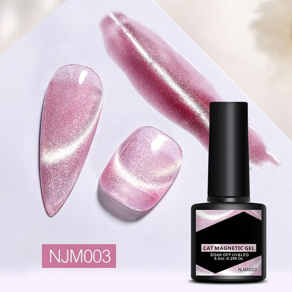 Pompotops Beauty Products Clearance,Women Beauty Gifts,Eye Gel Polish with Magnet 8.5ml Holographic Glitter Translucent Jelly Color Magnetic Nail Polish Salon DIY At Home