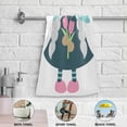 thumbnail image 4 of Cute Girl Gnome Hand Towels 2 PCS, Mothers Day Spring Flowers Kitchen Towel Ultra Soft and Highly Absorbent,Decorative Fingertip Face Towel for Bathroom Hotel, 28.3"x14.4", 4 of 4