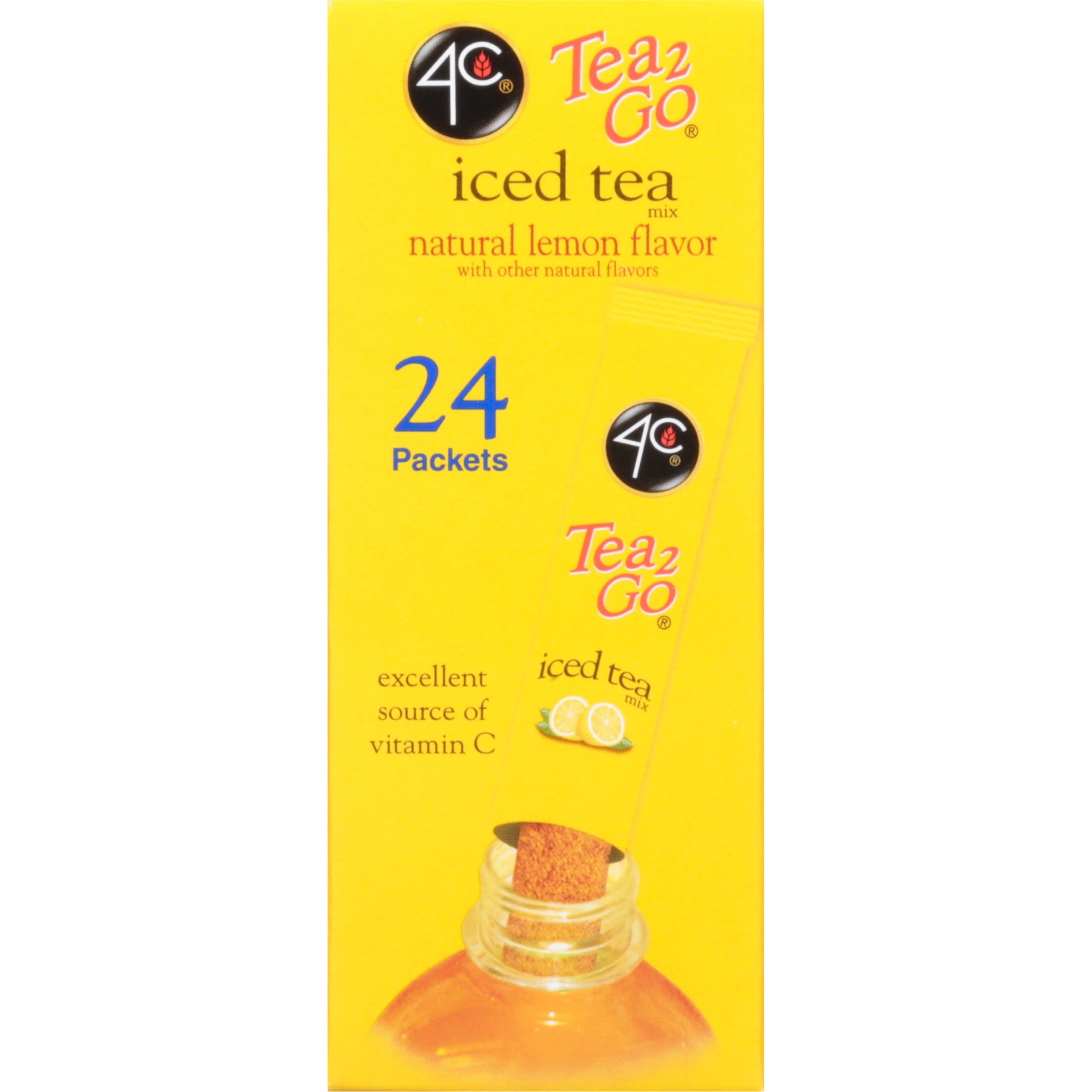 4C Lemon Iced Tea 50% Less Sugar, 60 qt.