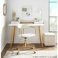 thumbnail image 3 of Demi Contemporary Office Chair in Gold Metal and Cream Velvet by LumiSource, 3 of 11