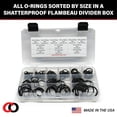 thumbnail image 5 of Captain O-Ring 160 Piece BOSS Hydraulic DuPont VITON 90 SAE 900 O-Ring Kit 160pc: 904, 905, 906, 907, 908, 909, 910, 911, 912, 913, 914, 916 VITON orings in plastic divider case, 5 of 5
