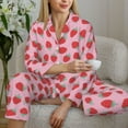 thumbnail image 6 of Naloa Hand Drawn Strawberry Pajamas for Women Set, Womens Pajama Sets, Lounge Sets for Women, 2pjs for Women-X-Large, 6 of 7
