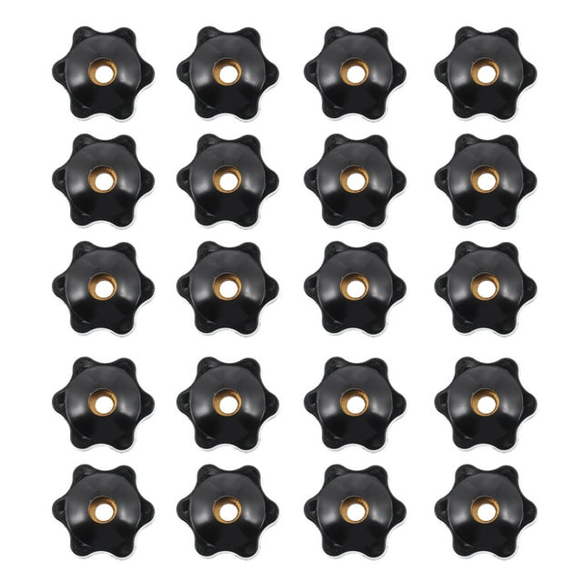 20 Pcs Écrous de Serrage Moletés Poignée Bouton Étoile Bouton à Main Fileté Écrous à Vis