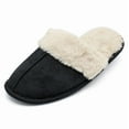 thumbnail image 3 of LAVRA Women's Furry Slipper Faux Fur Trim Mule Slide Slip On Indoor, 3 of 5
