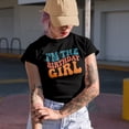 thumbnail image 2 of I'm the Birthday Girl, Party Themed, Groovy Retro Wavy Text Merch Gift, Black T-Shirt, XL, 2 of 5