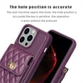 thumbnail image 3 of ELEHOLD Luxury Wallet Case&nbsp;for iPhone XS Max Case Organ Card Slots Holders PU Leather Metal Snap with Crossbody Shoulder Strap Shockproof Elegant Purse Case,purple, 3 of 6