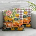 thumbnail image 3 of PRATYUS  Spring Summer Fall Winter Pillow Covers Home Pillow Case Floral Bloom Truck Pumpkin Let It Snow Cushion Case for Home Decor 20x20in, 3 of 5