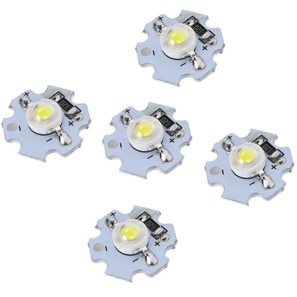 25Pcs 0.5W 5V LED Lamp Bead Light Source Chip with Aluminum Plate, High Brightness, Low Power Consumption, Easy Installation for Flashlights, DIY Modeling Lights, Headlights