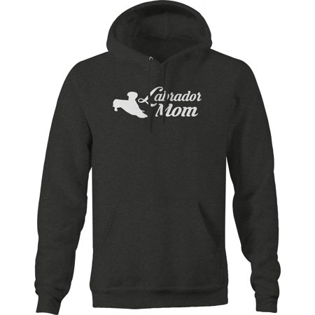 Labrador Mom Dog Puppy Pet Parent Animal Pullover Hoodie Medium Dark Grey