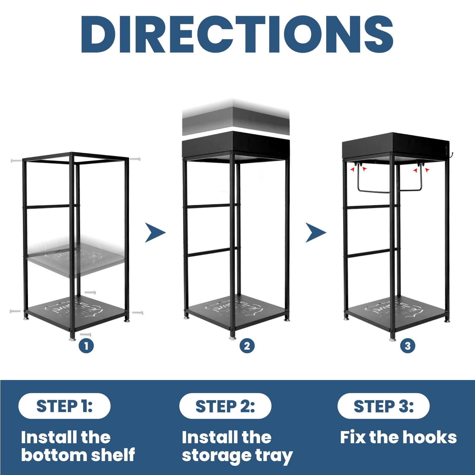 Police Gear Rack Wall Mounted, Tactical Gear Stand for Law Enforcement, Police Vest & Plate Carrier Organizer, Ideal for Police Offices