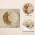thumbnail image 5 of Floppy Big Beach Sombreros de Paja para Mujer Plegable Verano ala Ancha Sombrero para el Sol Plegable Sombrero de Paja de Viaje para Mujer Sombrero Fedora, 5 of 5