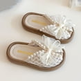 thumbnail image 2 of Gpaecead Girls Pearl Slide Sandals Open Toe Soft Sole Non-Slip Casual Outdoor Princess Shoes Breathable Summer Shoes Beige, 2 of 8