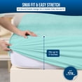 thumbnail image 4 of Utopia Bedding Waterproof Mattress Protector King Size, Premium 200 GSM Terry Mattress Cover, Soft & Breathable Bed Cover, Fitted Sheet Style with Stretchable Deep Pockets 17" (Spa Blue), 4 of 8