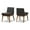 Dark Grey/"Walnut" Brown, variant on Baxton Studio Nexus Mid-Century Modern Walnut Wood Finishing Greyish Beige Fabric Dining Side Chair (Set of 2)