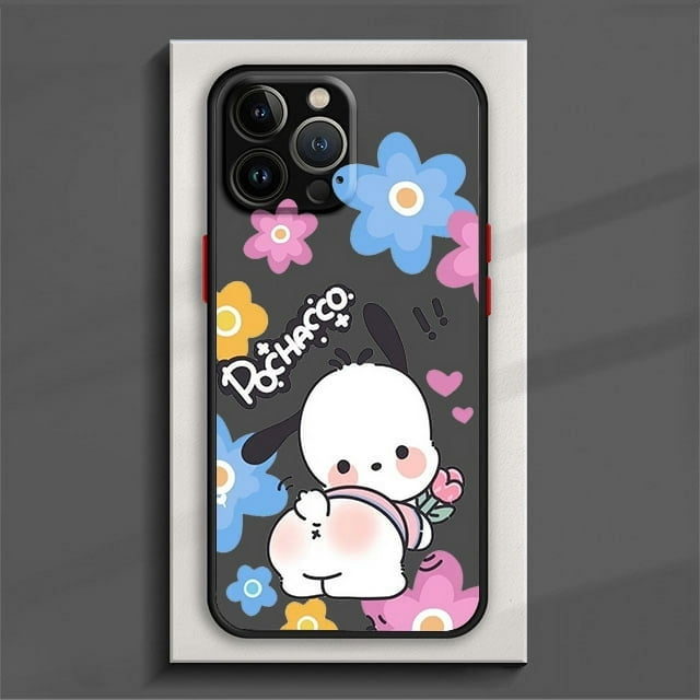 Cartoon Pochacco cute Phone Case For iPhone 15 14 13 12 11 Pro Max mini XS Max XR X 8 Plus SE Frosted Translucent Cover FGS