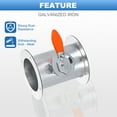 thumbnail image 3 of 6 Inch Duct Backdraft Damper, Manual Adjustment Airflow Volume Damper with Both End Flange for Vents Fans Extractors Range Hoods Heating Systems, 3 of 7