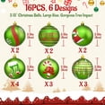 thumbnail image 2 of Waipfaru 16Pcs Christmas Ball Ornaments,3.15" Shatterproof Hanging Xmas Ornaments Set for Christmas Holiday Party Decoration, 2 of 7
